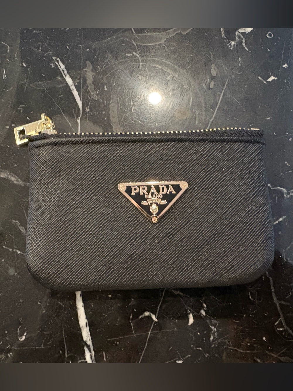Prada Saffiano Zip Pouch wallet